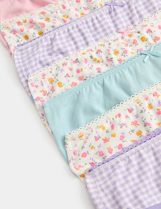 7 Pack Cotton Rich Floral Knickers (18 Mths - 16 Yrs)