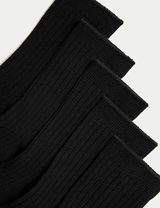 5er-Pack gerippte Schulsocken