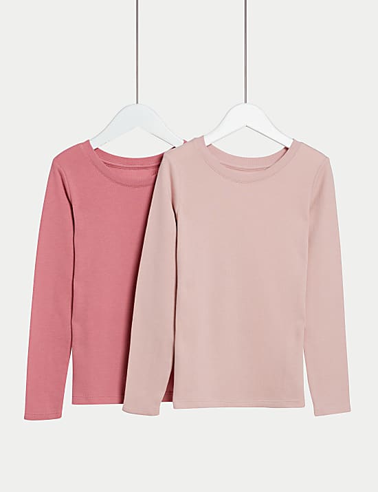 2pk Thermal Cotton Blend Tops (2-14 Yrs)