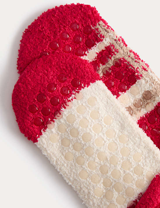 2 Pack Checked Cosy Slipper Socks (6 Small - 12&frac12; Large)