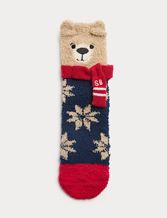 Spencer Bear™ Cosy Slipper Socks in Gift Box