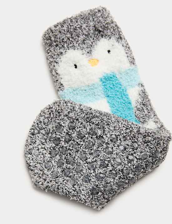 Penguin Cosy Slipper Socks in Gift Box