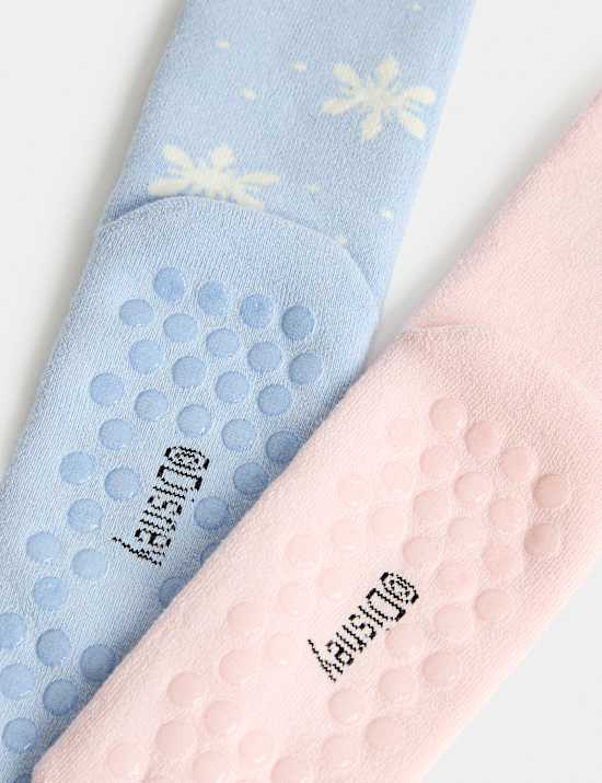 2 Pack Cotton Rich Disney Frozen&trade; Slipper Socks