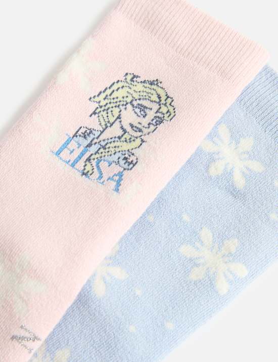 2 Pack Cotton Rich Disney Frozen&trade; Slipper Socks
