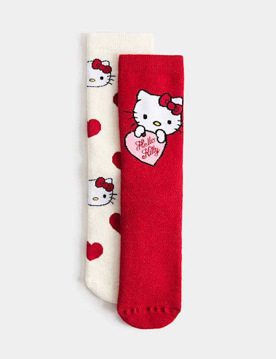 2 Pack Hello Kitty Cosy Slipper Socks