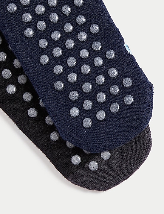 Κάλτσες-παντόφλες με σχέδιο μπλούζας Terry Football και υψηλή περιεκτικότητα σε βαμβάκι, σετ των 2 (6 Small - 7 Large)