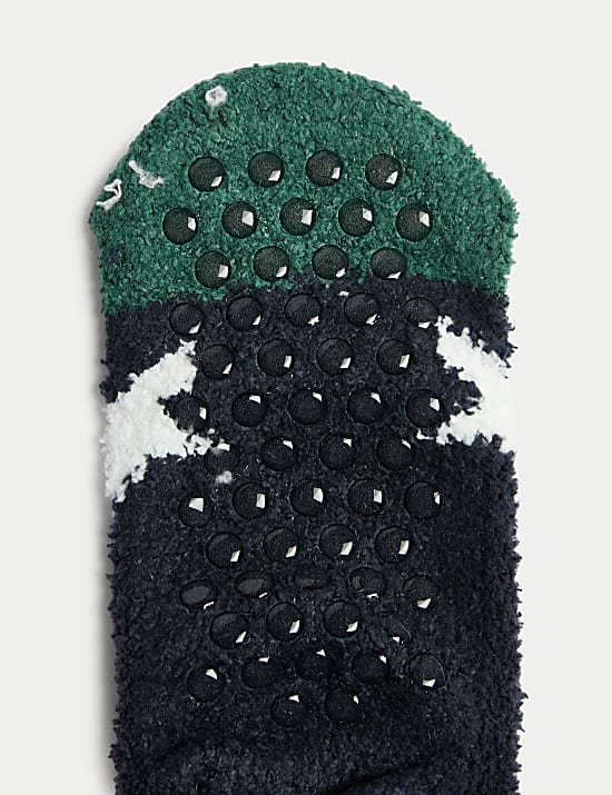 2pk Star and Stripe Cosy Slipper Socks