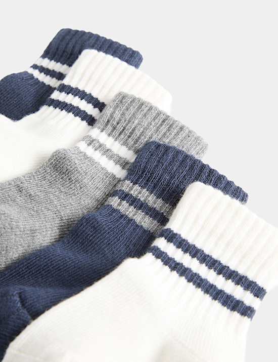 Lot de 5 paires de chaussettes sport b&eacute;b&eacute; en coton