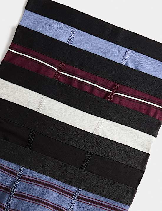 5 Pack Cotton Rich Striped Trunks (5-16 Yrs)