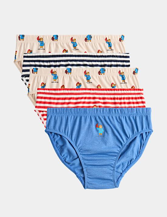 5 Pack Pure Cotton Paddington&trade; Briefs (1-8 Yrs)