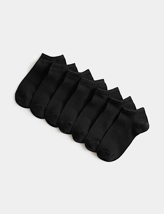 7pk Cotton Rich Trainer Liner Socks