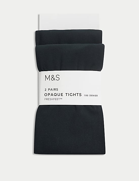 2pk 100 Denier School Tights (6-14 Yrs)