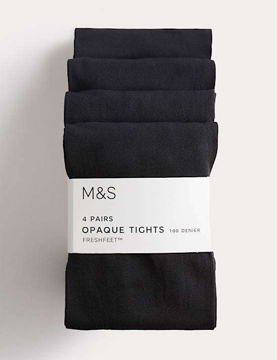 4pk 100 Denier School Tights (6-14 Yrs)