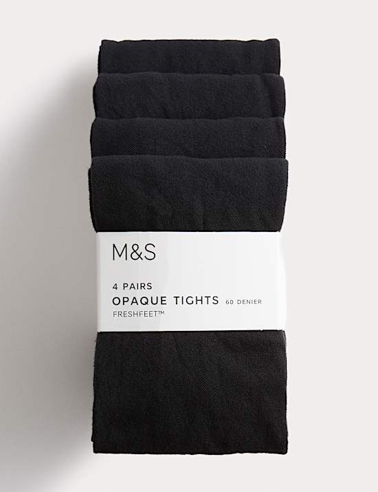 4 Pack 60 Denier School Tights (3-16 Yrs)