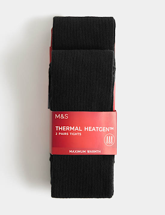2 Pack Thermal Heatgen&trade; Tights (2-16 Yrs)
