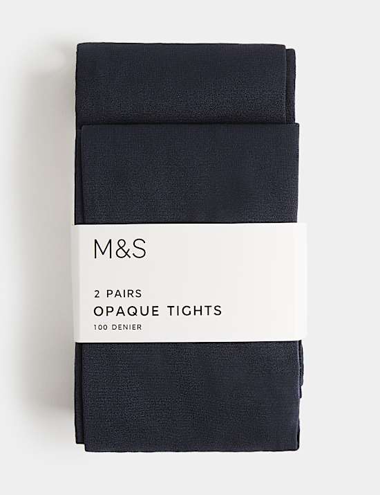 2 Pack 100 Denier School Tights