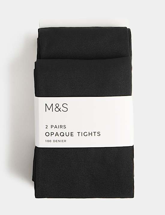 2 Pack 100 Denier School Tights