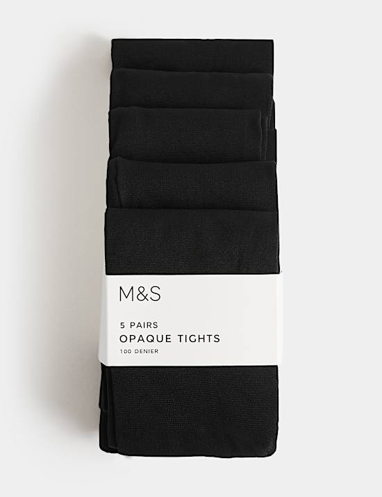 5 Pack 100 Denier Tights