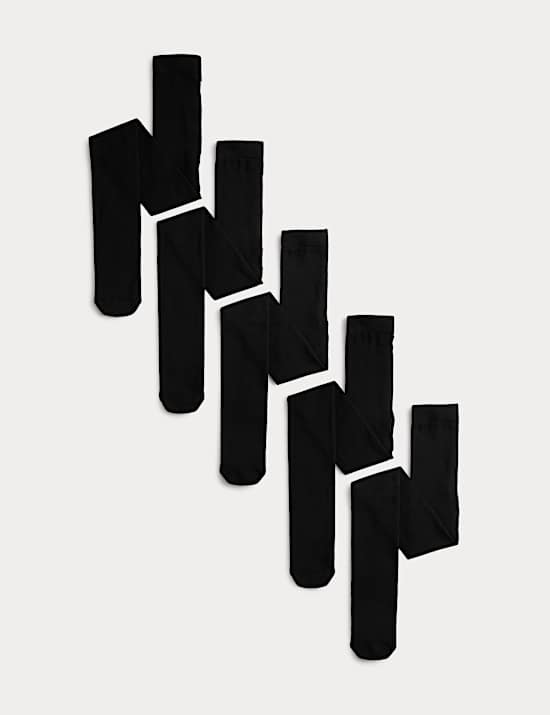 5 Pack Cotton Rich School Tights (2-16 Years)