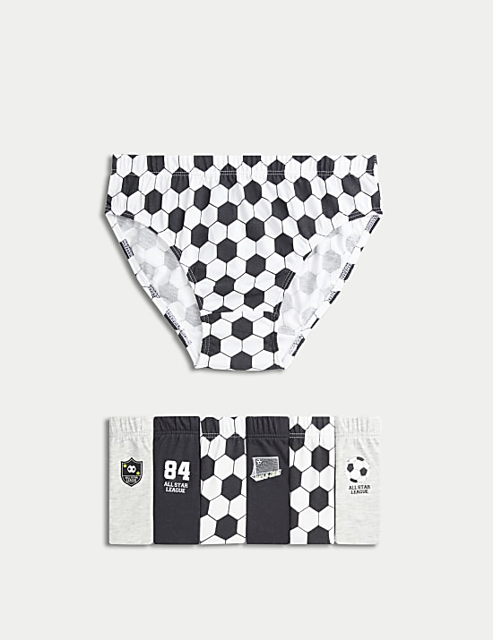 7 Pak Celana Dalam Pria Katun Murni Motif Sepak Bola (2-8 Tahun)