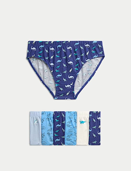 Pack de 7 calzoncillos 100% algodón con diseño de dinosaurios (2-8&nbsp;años)