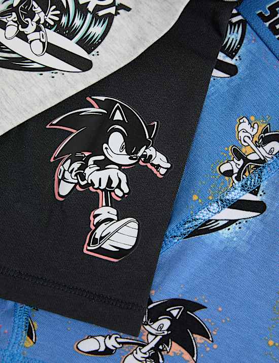 3pk Cotton with Stretch Sonic&trade; Trunks (5-16 Yrs)