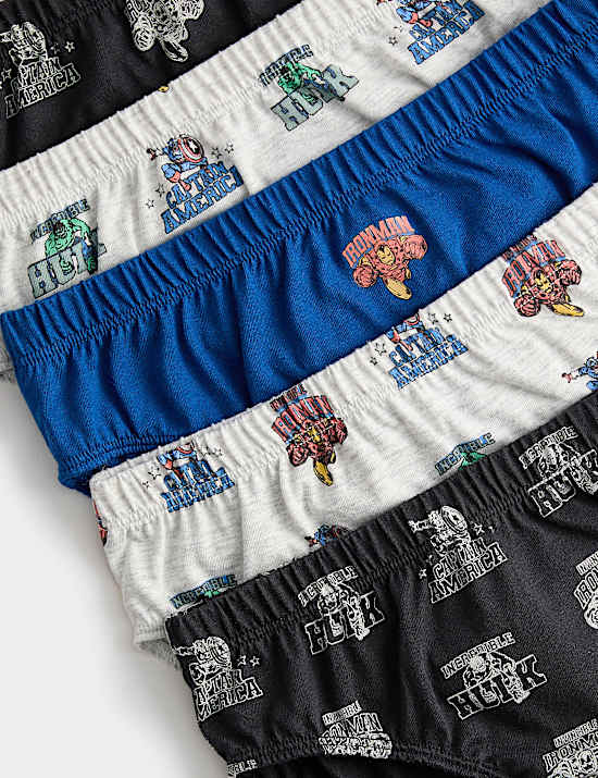 5pk Pure Cotton Avengers&trade; Briefs (2-8 Yrs)