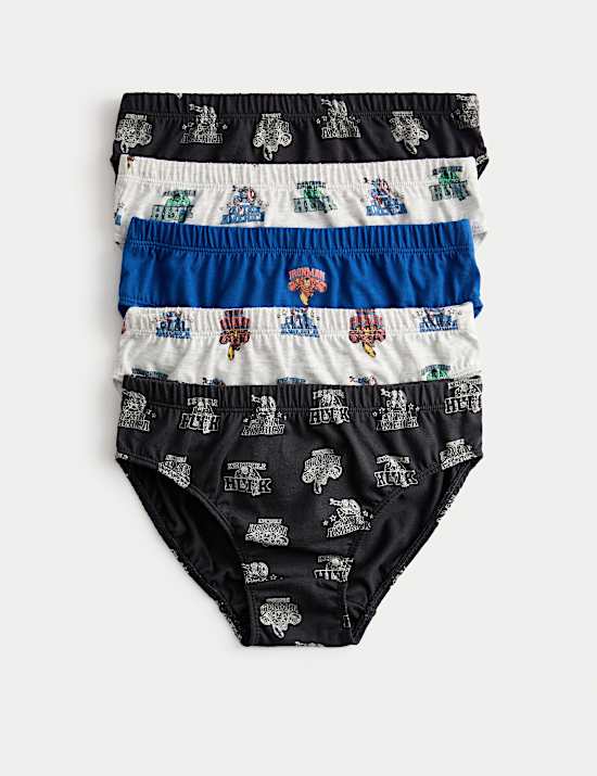 5pk Pure Cotton Avengers&trade; Briefs (2-8 Yrs)