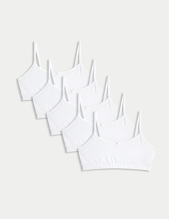 Lot de 5 hauts courts en coton extensible (du 6 au 16 ans)