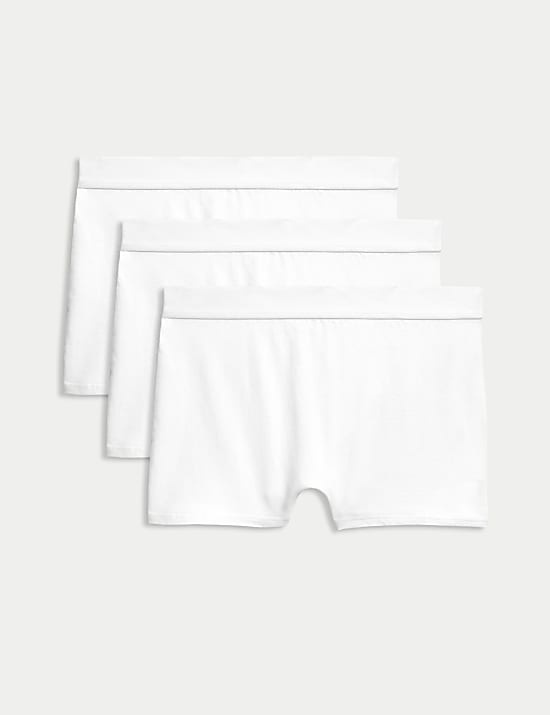 3pk Cotton with Stretch Boxer Shorts (6-16 Yrs)