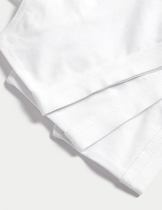 Ελαστικές μπλούζες crop από βαμβάκι, σετ των 3 (6-16 ετών)