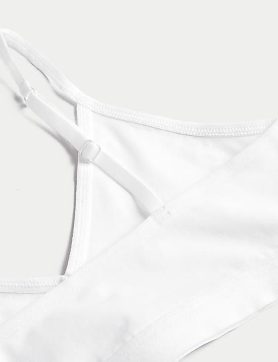 Ελαστικές μπλούζες crop από βαμβάκι, σετ των 3 (6-16 ετών)