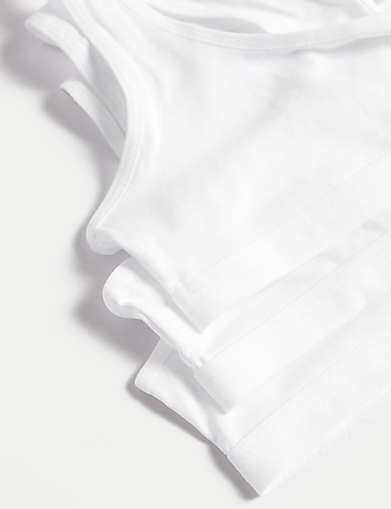 3pk Cotton with Stretch Racer Crop Tops (6-16 Yrs)