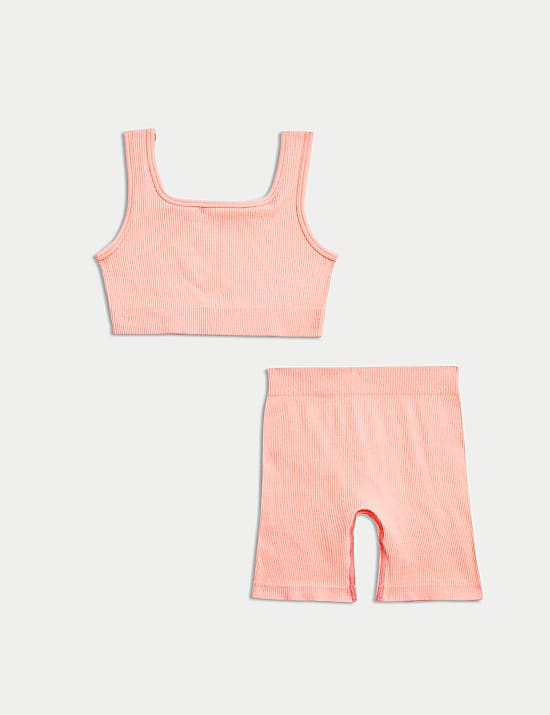 Seamless 2pc Rib Crop Set (6-16 Yrs)