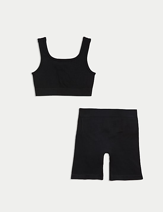 Seamless 2pc Rib Crop Set (6-16 Yrs)