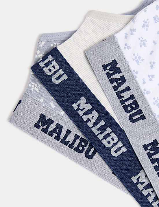 Ελαστικές μπλούζες crop Malibu από βαμβάκι (6-16 ετών), σετ των 3