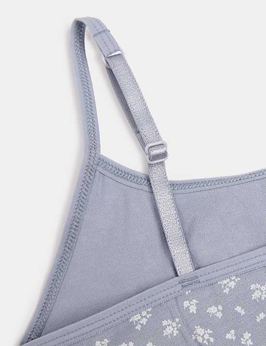 Ελαστικές μπλούζες crop Malibu από βαμβάκι (6-16 ετών), σετ των 3