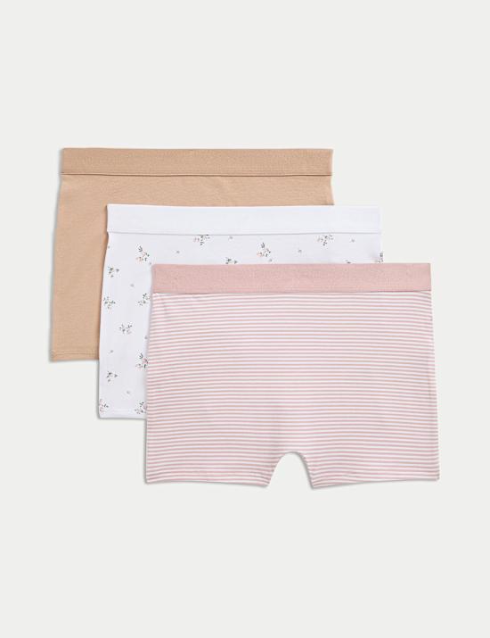 3pk Cotton Rich Floral Boxers (6-16 Yrs)