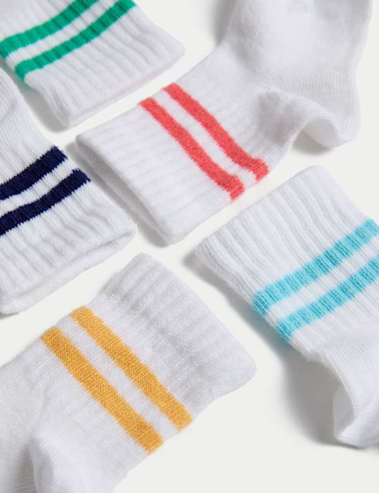 5pk Cotton Rich Baby Socks (0-3 Yrs)