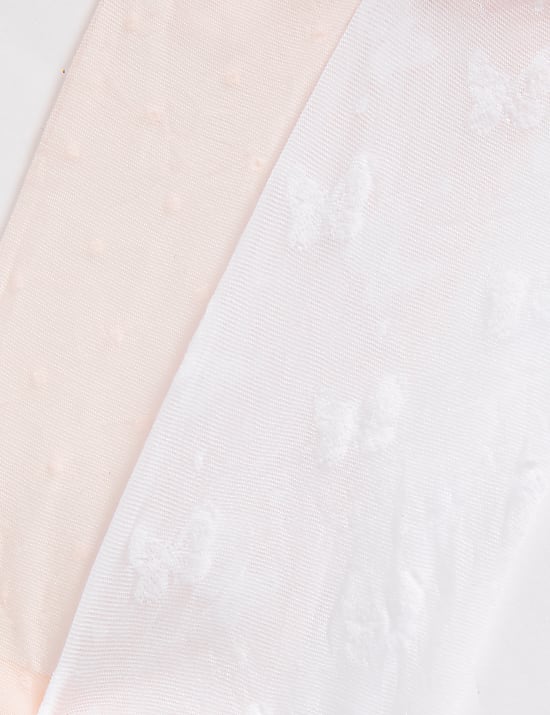 2pk 30 Denier Butterfly and Spot Tights (2-14 Yrs)