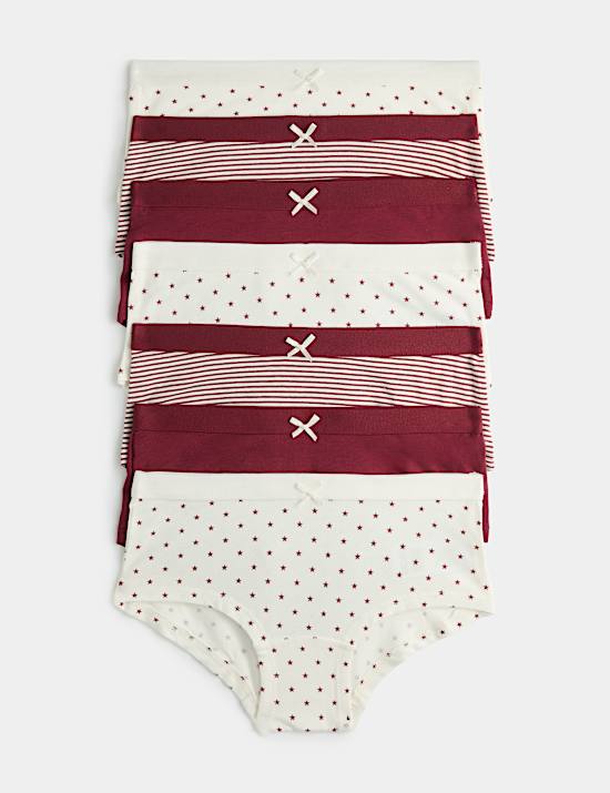 7 Pack Cotton Rich Star Stripe Shorts (5-16 Yrs)