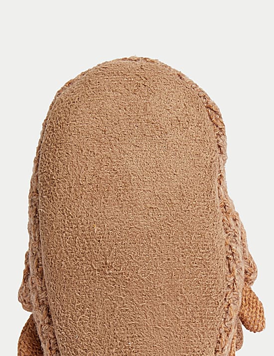 Chaussons montants de Noël à motif renne