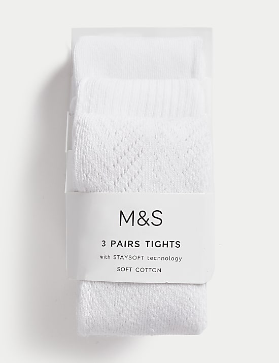 3pk Cotton Rich Tights (0-2 Yrs)