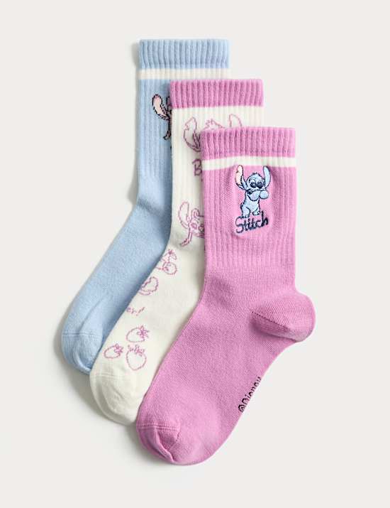 3 Pack Lilo & Stitch&trade; Socks (6 Small-7 Large)