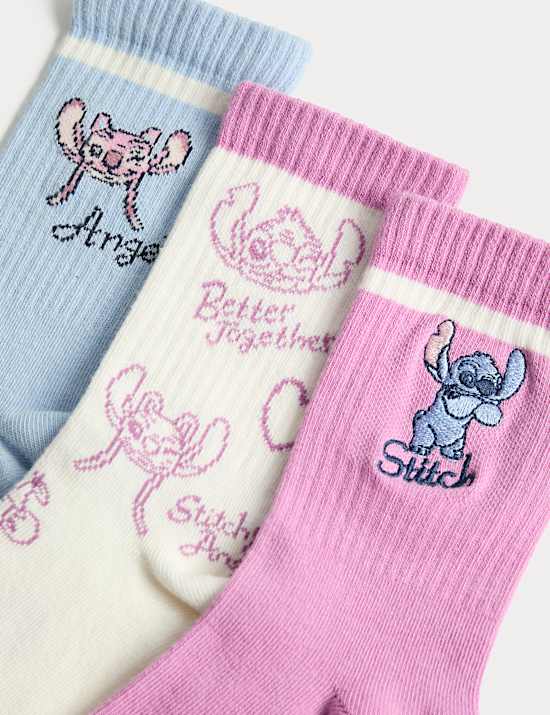 3 Pack Lilo & Stitch&trade; Socks (6 Small-7 Large)