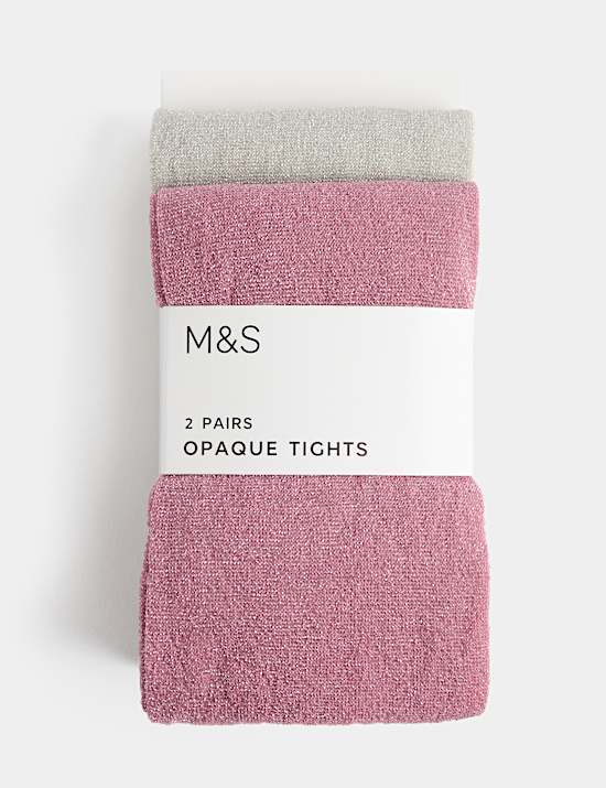 2 Pack Sparkle Opaque Tights