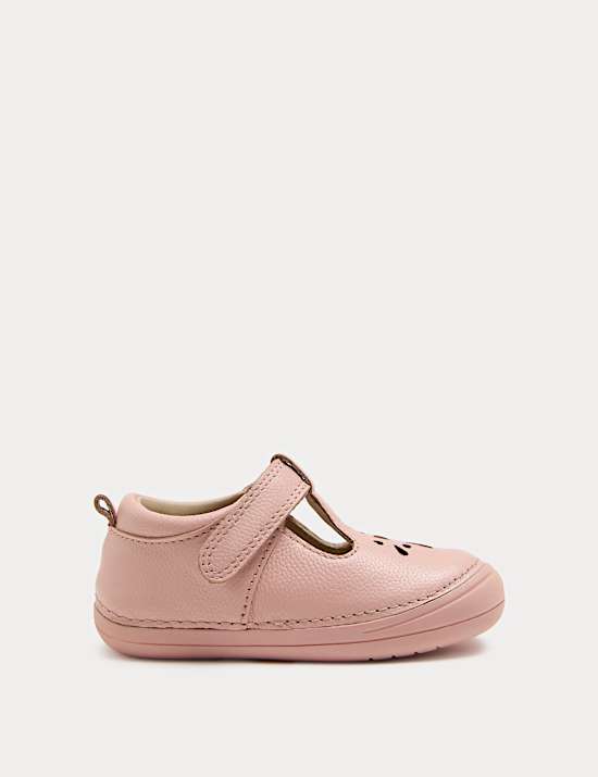 First Walker Leather Heart T Bar Shoes (2 Small - 5 Small)