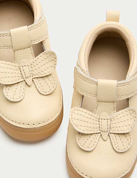 Chaussures Mary Jane enfants en cuir &agrave; motif papillon (du 18 au 21,5)