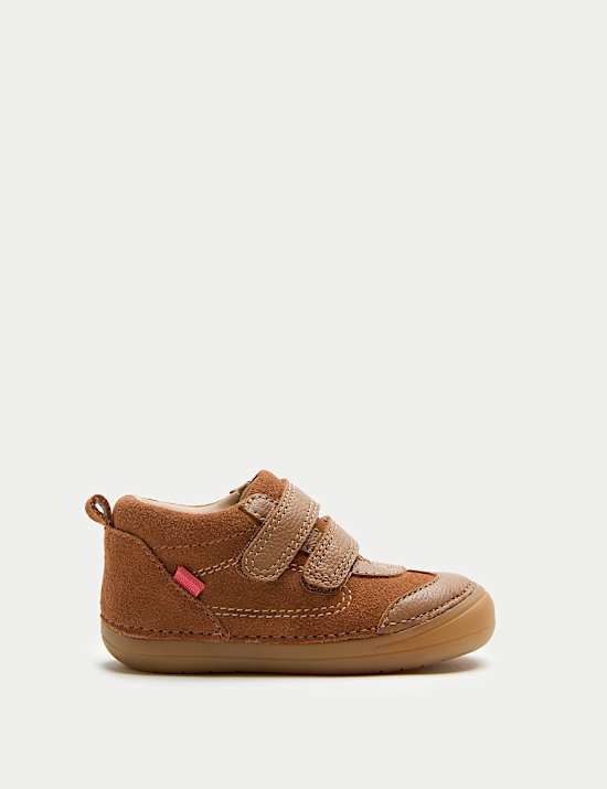 First Walker Suede Riptape Trainers (2-5 Small)