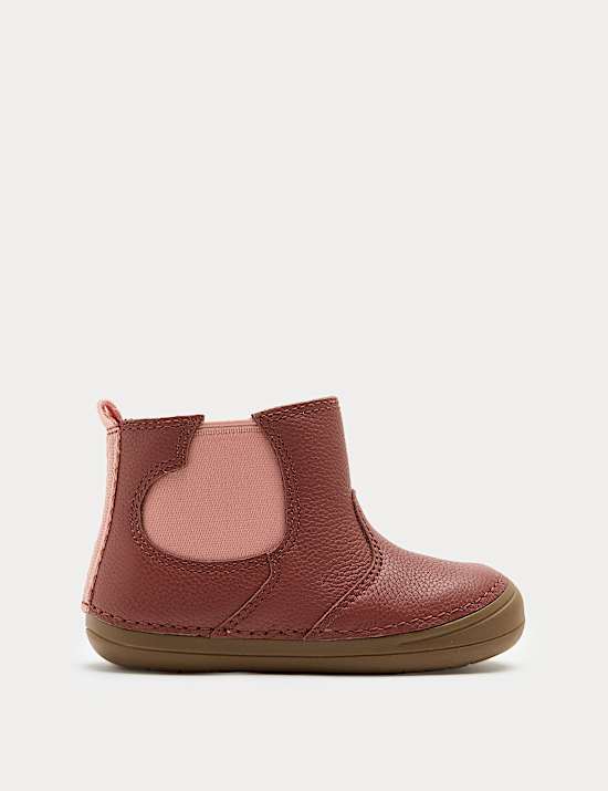 Chelsea Boots aus Leder mit Herz, zum Laufenlernen (17,5&ndash;21,5)
